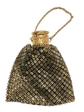 Vintage Whiting & Davis Bronze Mesh "Beggar's Purse" Expanding Evening Bag